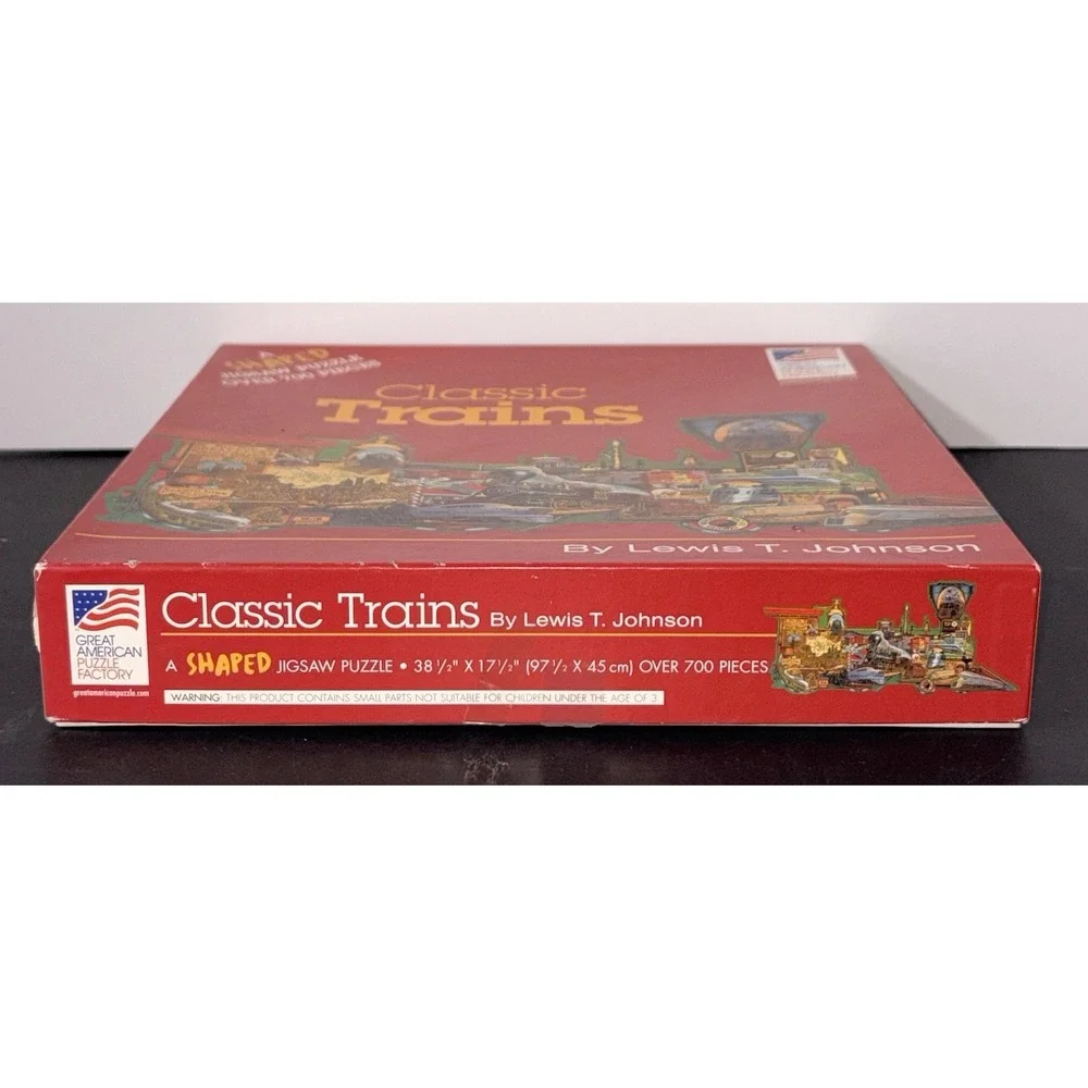 Classic Trains Lewis T Johnson 700 pc Train Shaped 38.5 X 17.5